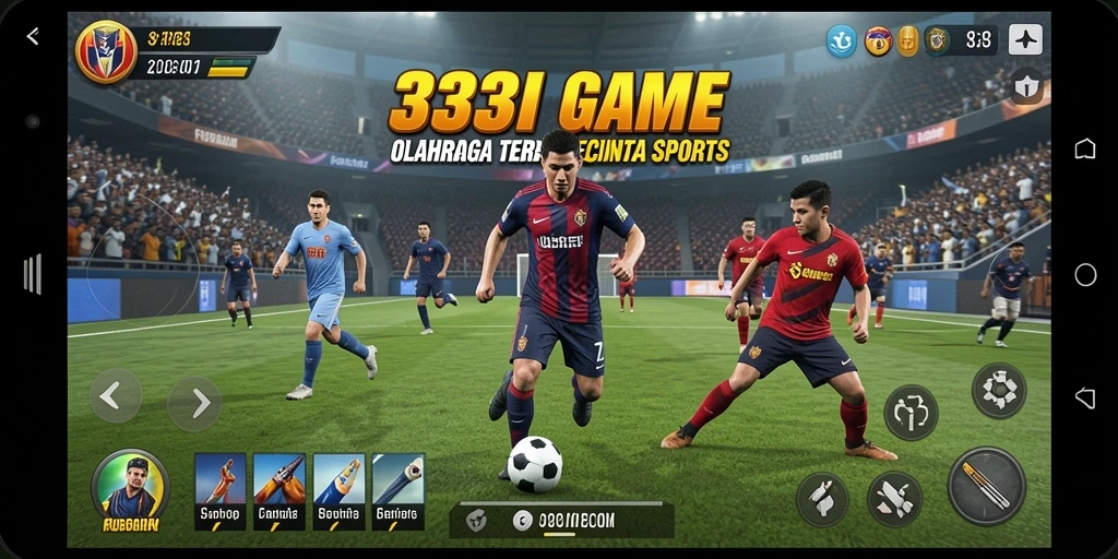 Screenshot dari gameplay <strong>333I</strong> menampilkan aksi olahraga yang seru.