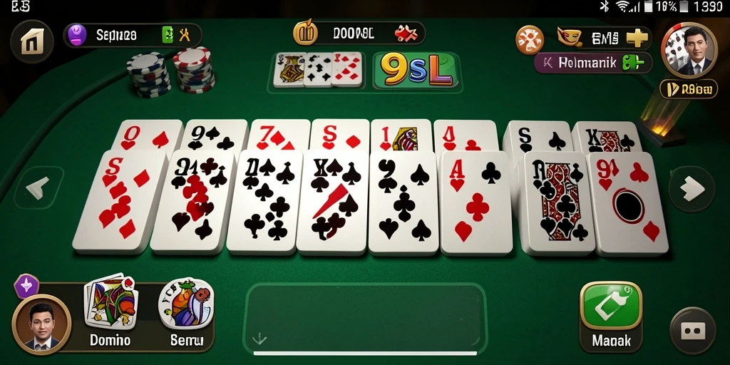 Tampilan menawan dari permainan Domino 9SL dengan grafis yang menarik.
