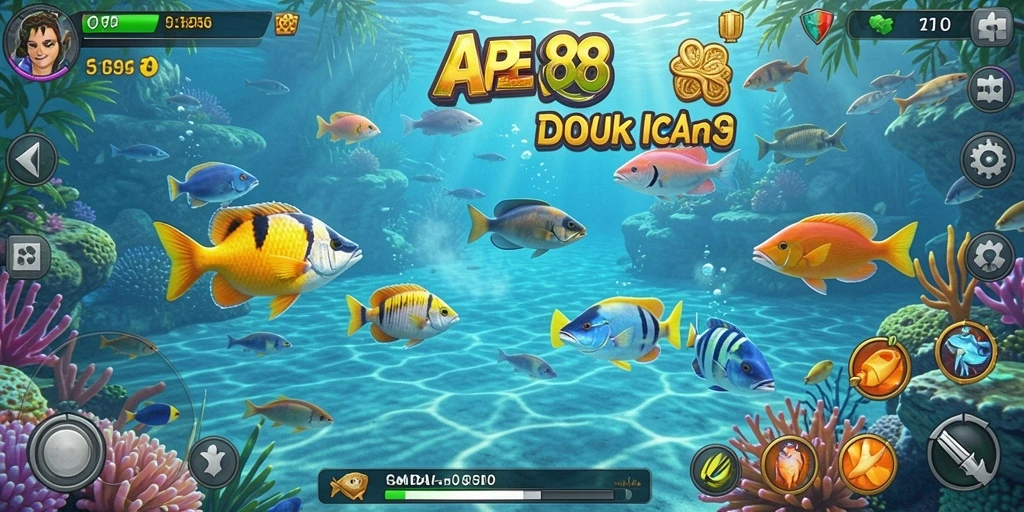 Screenshot utama APEK88 menampilkan gameplay seru Tembak Ikan.