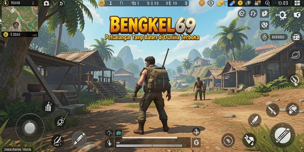 Tampilan visual menakjubkan dari gameplay BENGKEL69 di dunia terbuka.