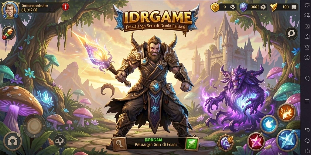 Tampilan gameplay menakjubkan dalam IDRGAME dengan petualangan penuh warna.