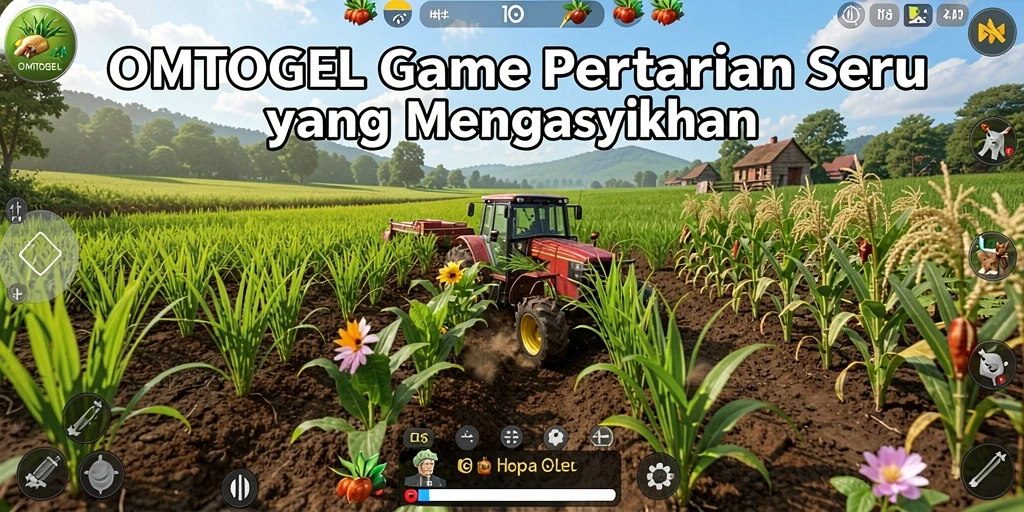 Gameplay seru di OMTOGEL dengan kebun yang subur.