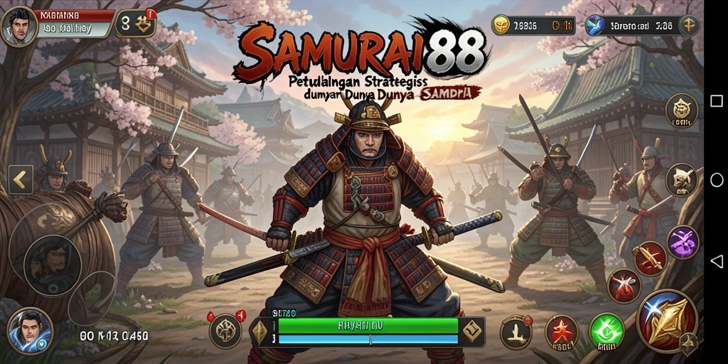 Gameplay SLG yang seru dan mendebarkan di SAMURAI88.