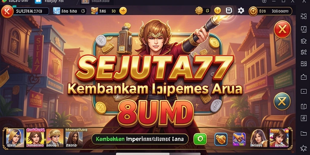 Tampilan gameplay SEJUTA77 menunjukkan pengelolaan bisnis yang strategis.