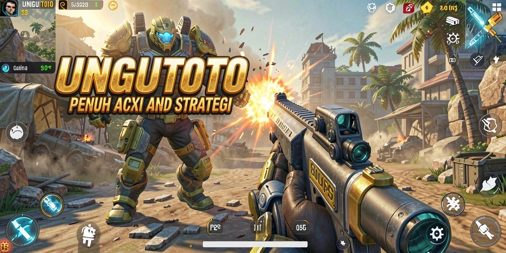 Tangkapan layar gameplay mendebarkan UNGUTOTO dengan aksi pertempuran intens.